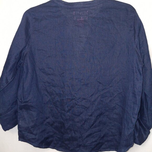 ISAAC MIZRAHI LINEN BUTTON DOWN SHIRT - Picture 5 of 5